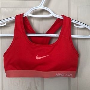 Nike Pro Dri-Fit medium support sports bra, coral